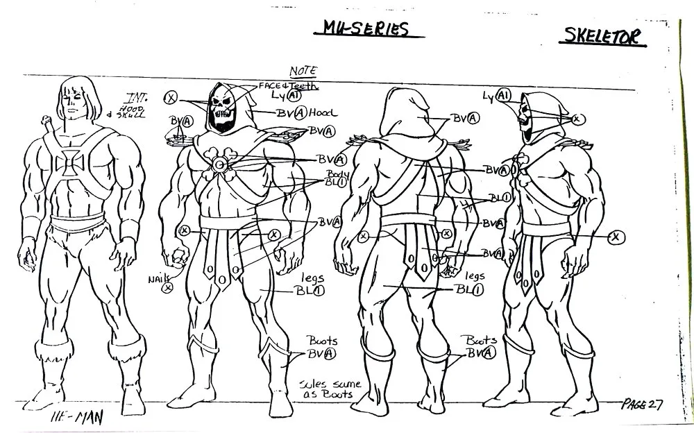 Filmation Character Model Sheet - Skeletor