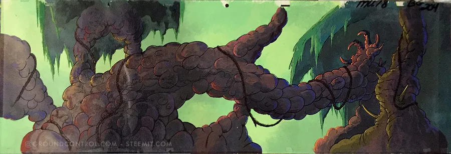 He-Man Background Art and Signed Cel