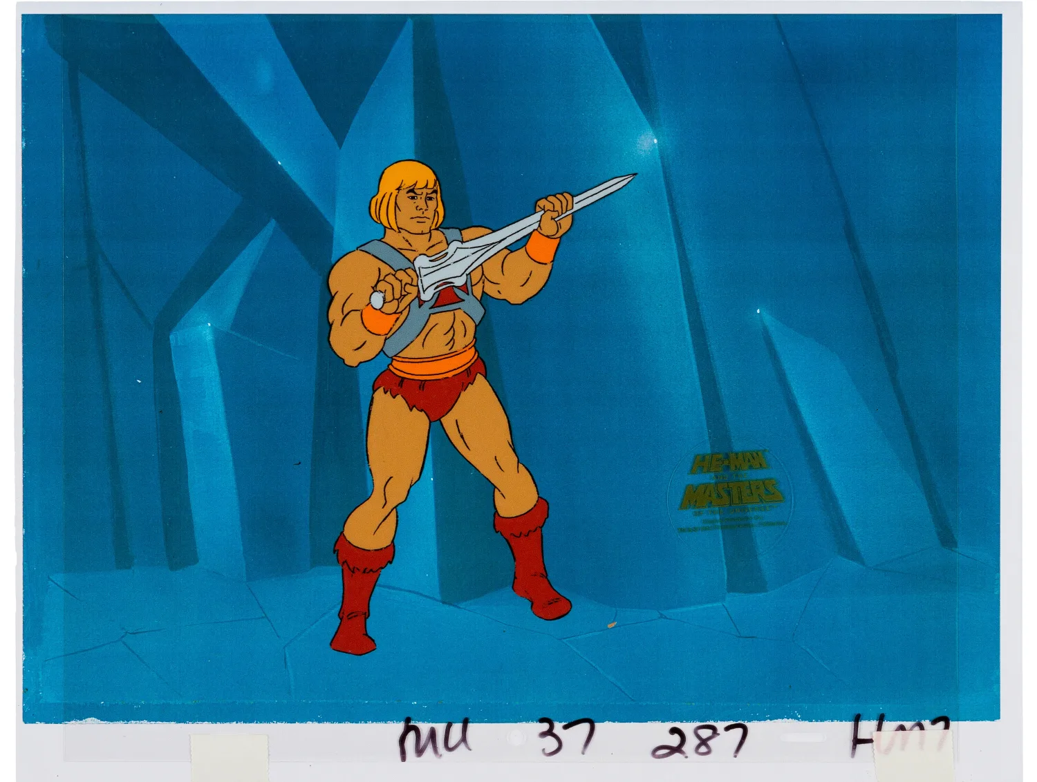 He-Man and the Masters of the Universe He-Man with Sword Production Cel with COA Animation Art (Filmation, 1983). (Total