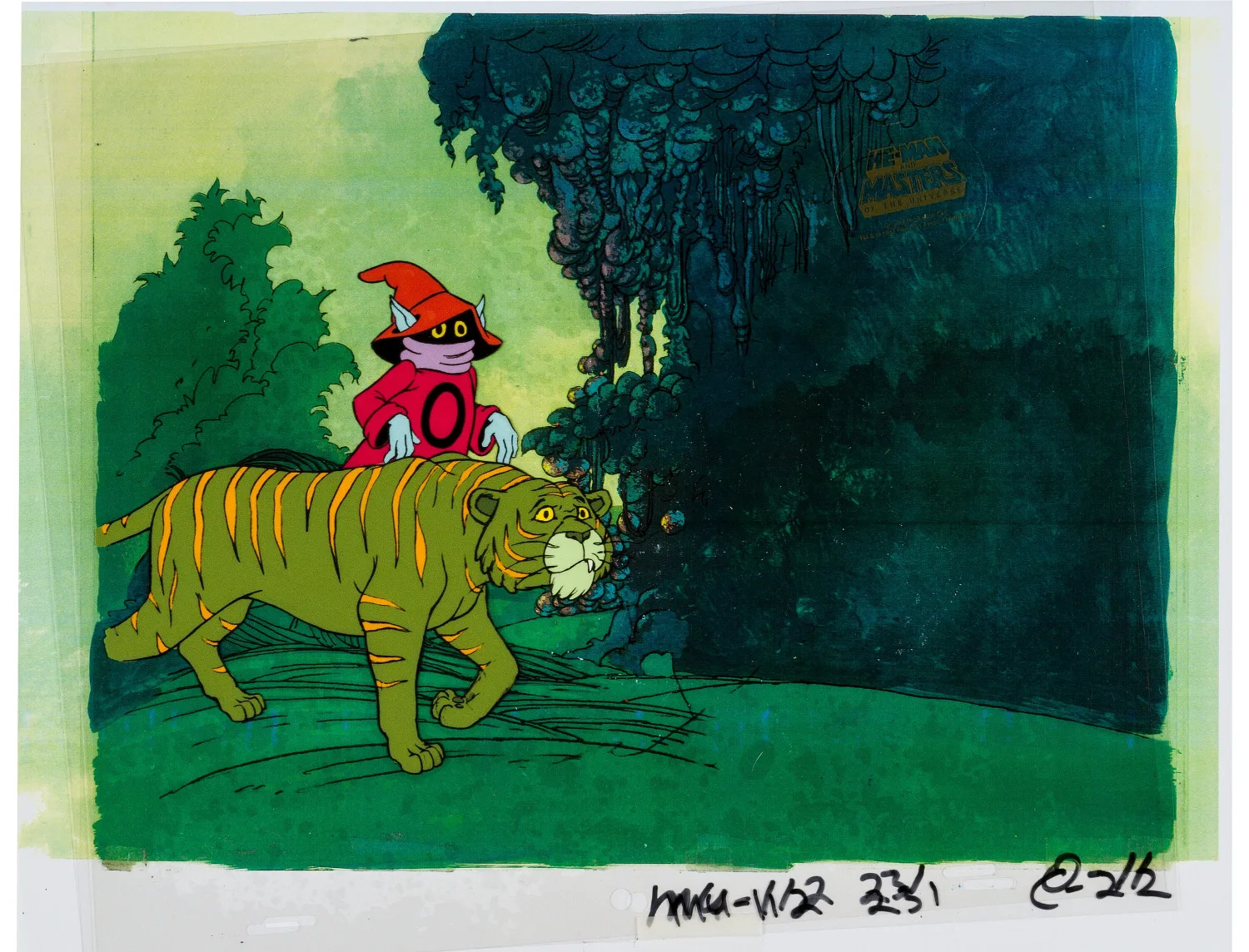 He-Man and the Masters of the Universe Orko and Cringer Production Cel Setup with COA Animation Art (Filmation, 1983). (