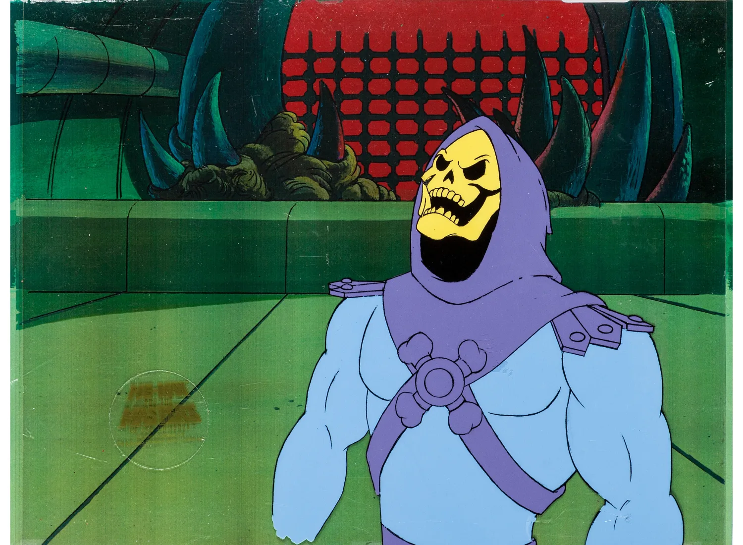 He-Man and the Masters of the Universe Skeletor Production Cel with COA Animation Art (Filmation, 1983). (Total: 3 Items