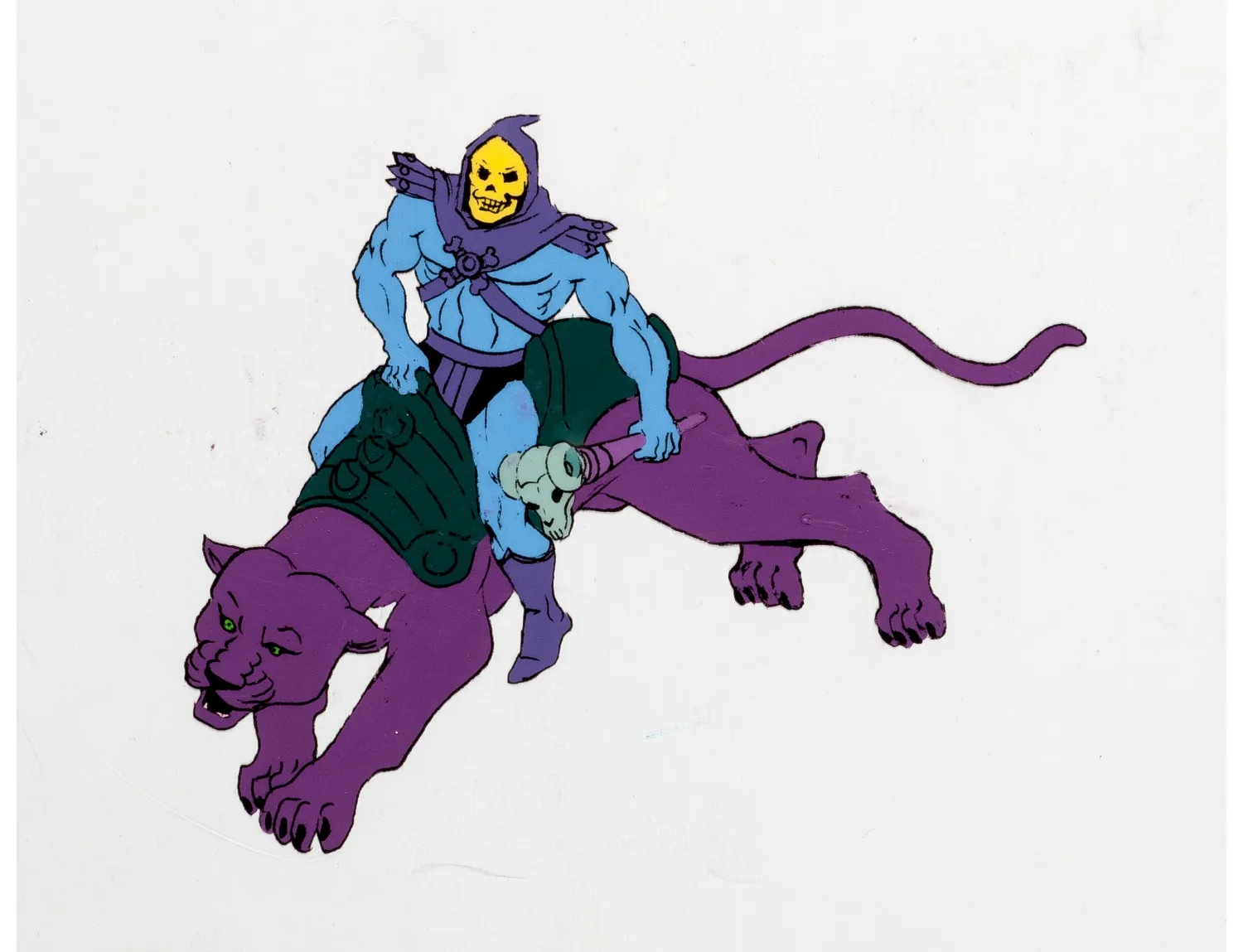 He-Man and the Masters of the Universe Skeletor Production Cel and Animation Drawing (Filmation, 1983). (Total: 2 Origin