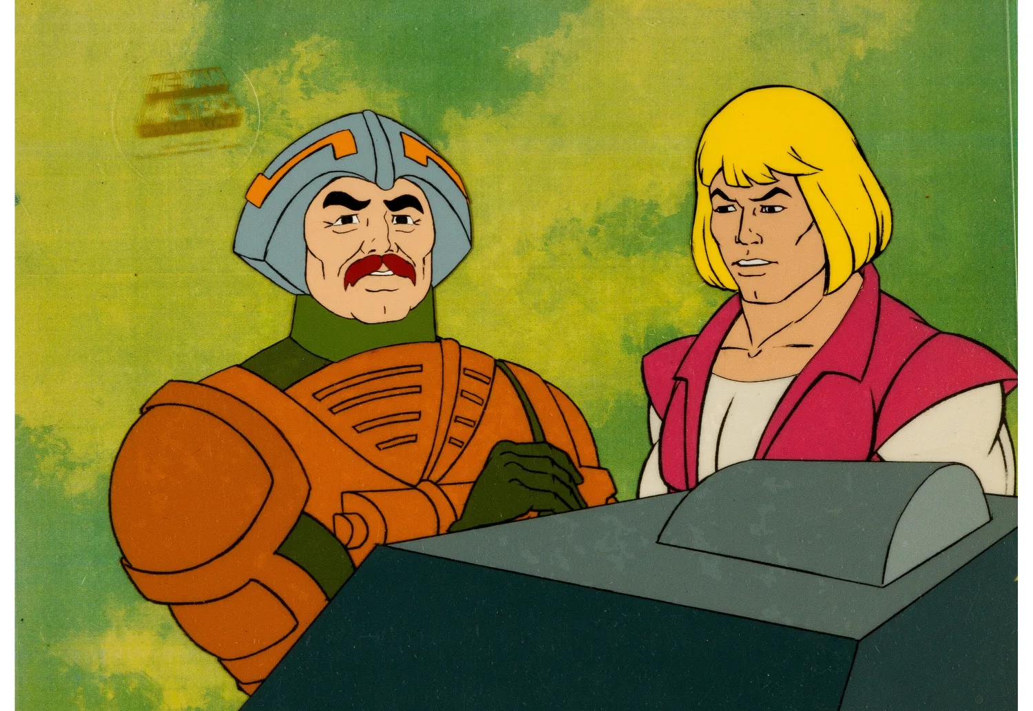 He-Man and the Masters of the Universe He-Man and Man-at-Arms Production Cel Setup (Filmation, 1983). (Total: 2 Items)