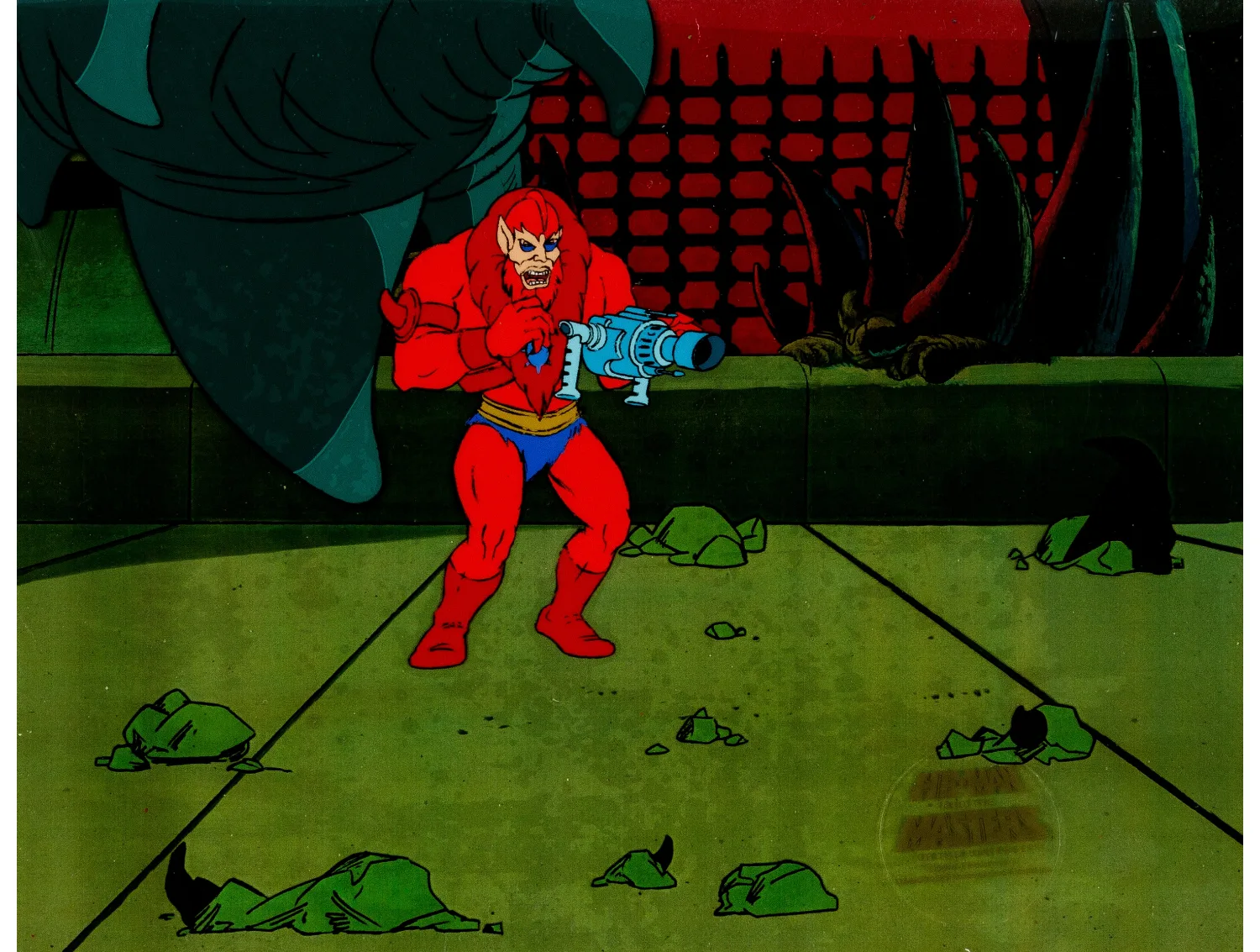 He-Man and the Masters of the Universe Beastman Production Cel Setup(Filmation, 1983). (Total: 2 Items)