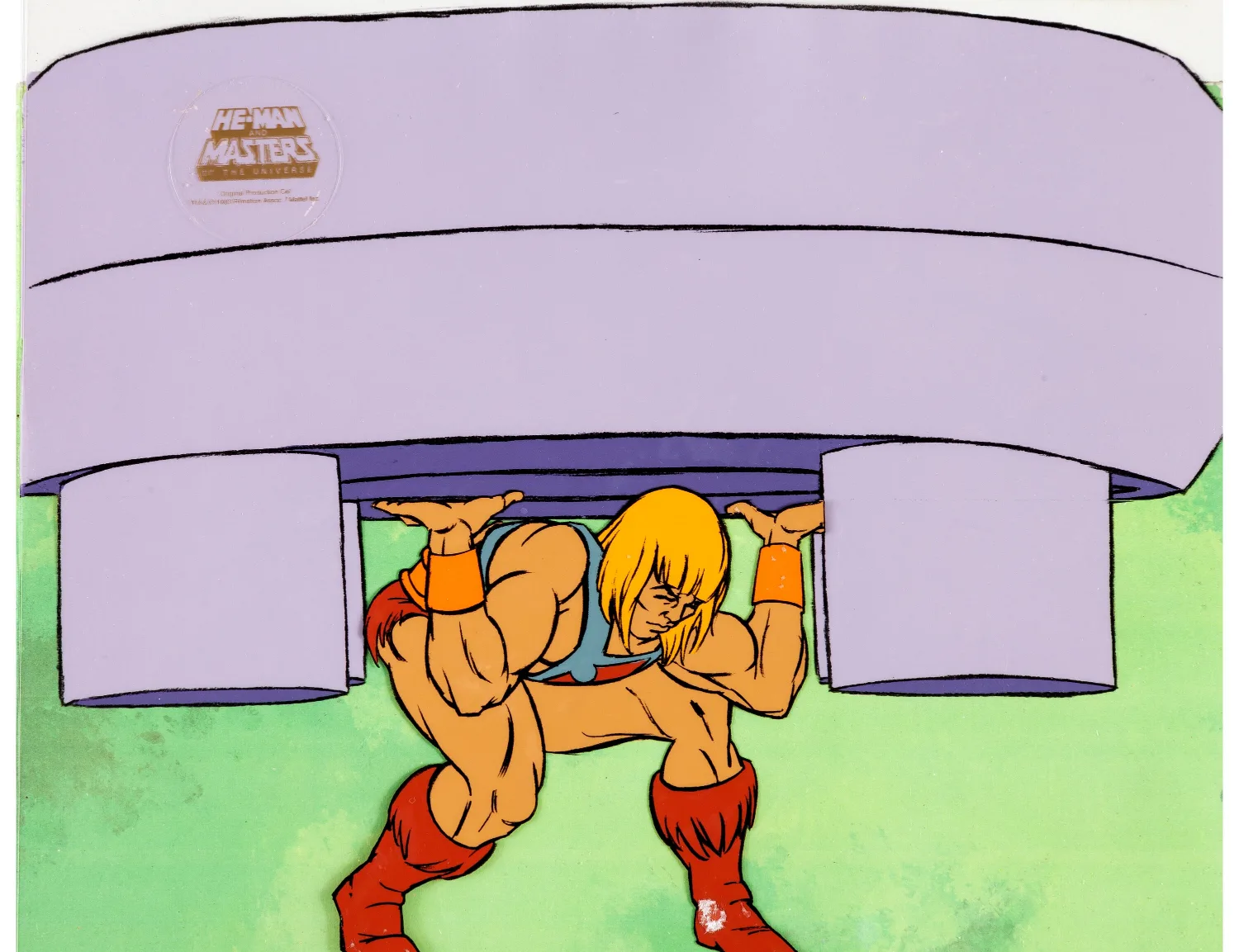 He-Man and the Masters of the Universe Production Cel Setup and Sequenced Animation Drawings Group (Filmation, 1983). (T