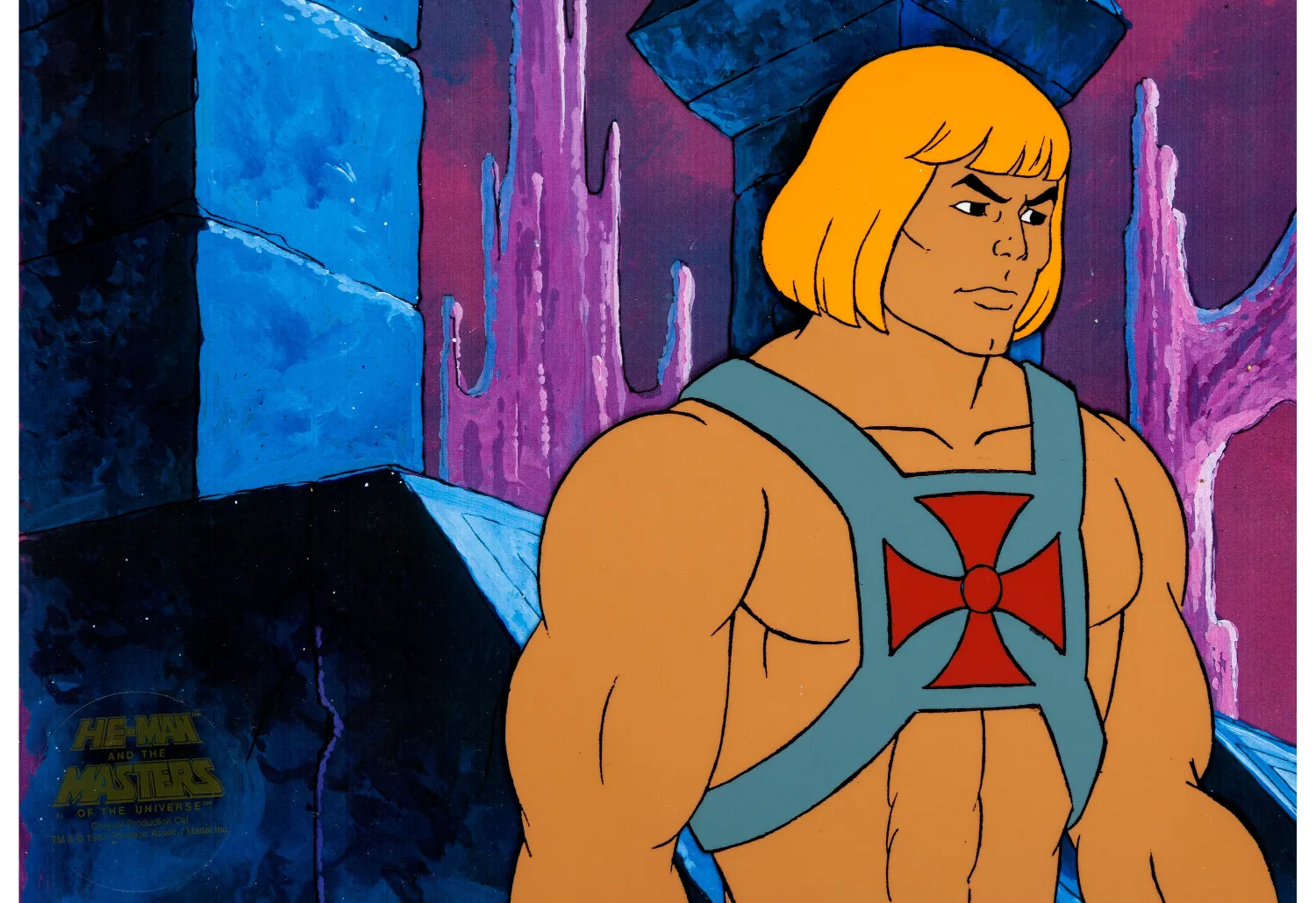 He-Man and the Masters of the Universe Production Cel (Filmation, 1983). (Total: 3 Items)
