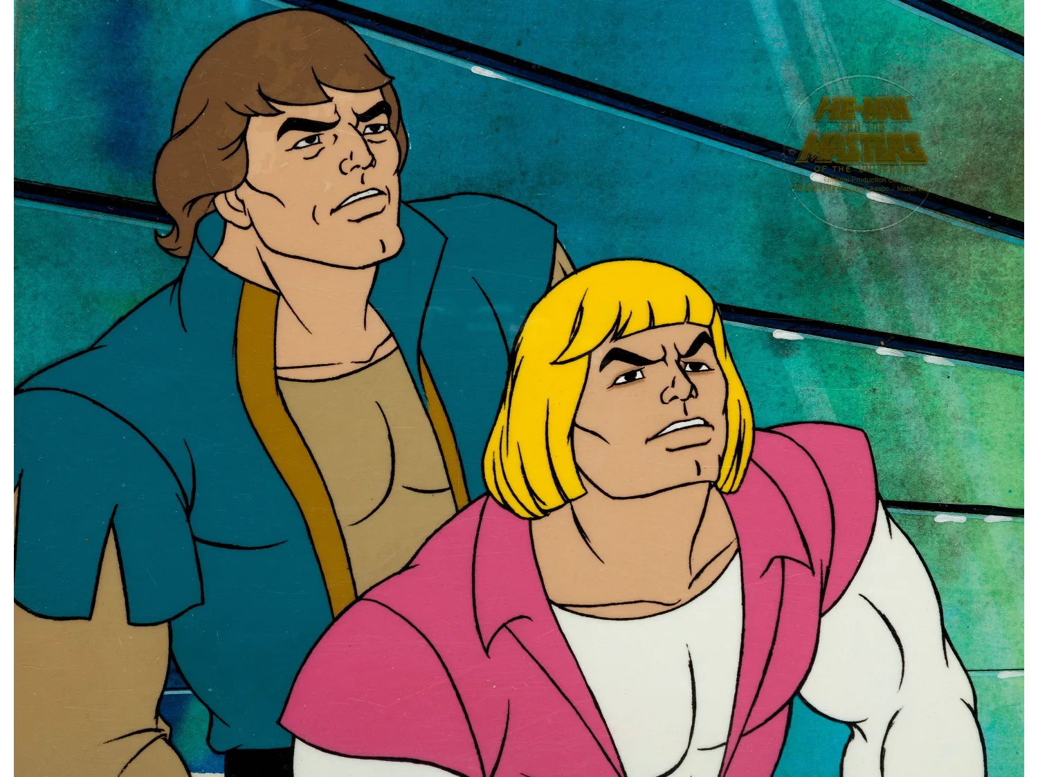 He-Man and the Masters of the Universe Prince Adam and Friend Production Cel Setup (Filmation, 1983). (Total: 5 Items)