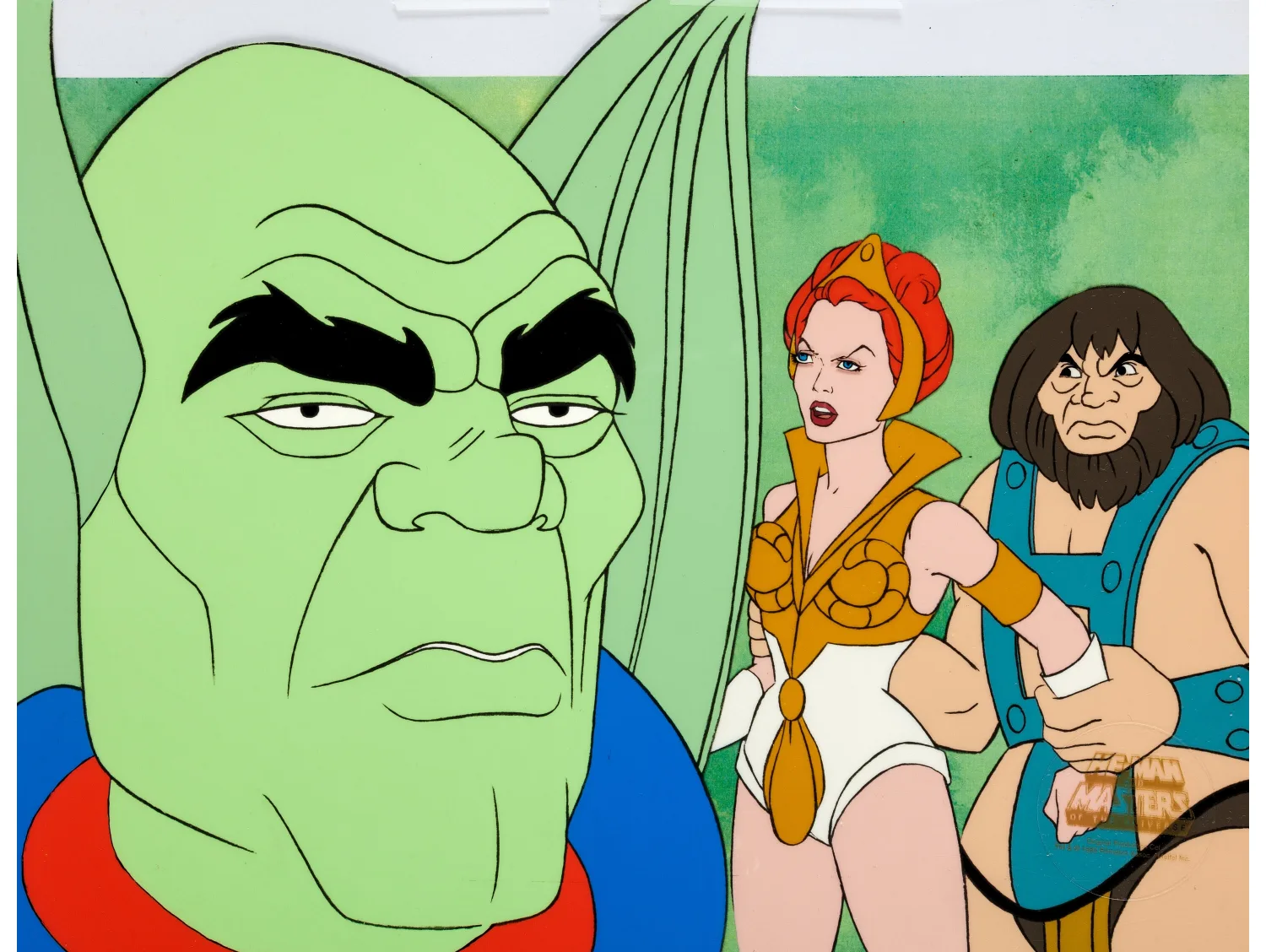 He-Man and the Masters of the Universe Teela and Enemies Production Cel Setup and Animation Drawing Group (Filmation, 19