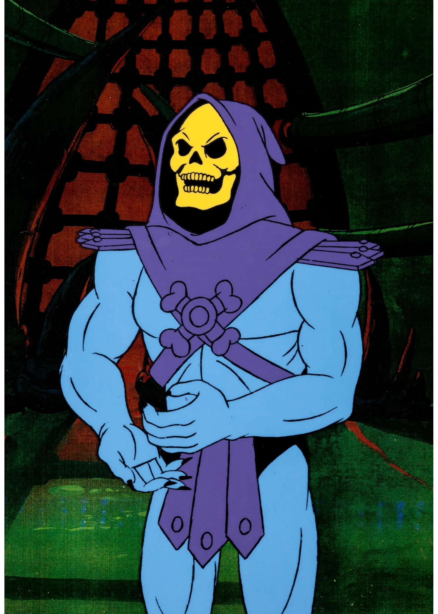He-Man and the Masters of the Universe Skeletor Production Cel (Filmation, 1984). (Total: 2 Items)