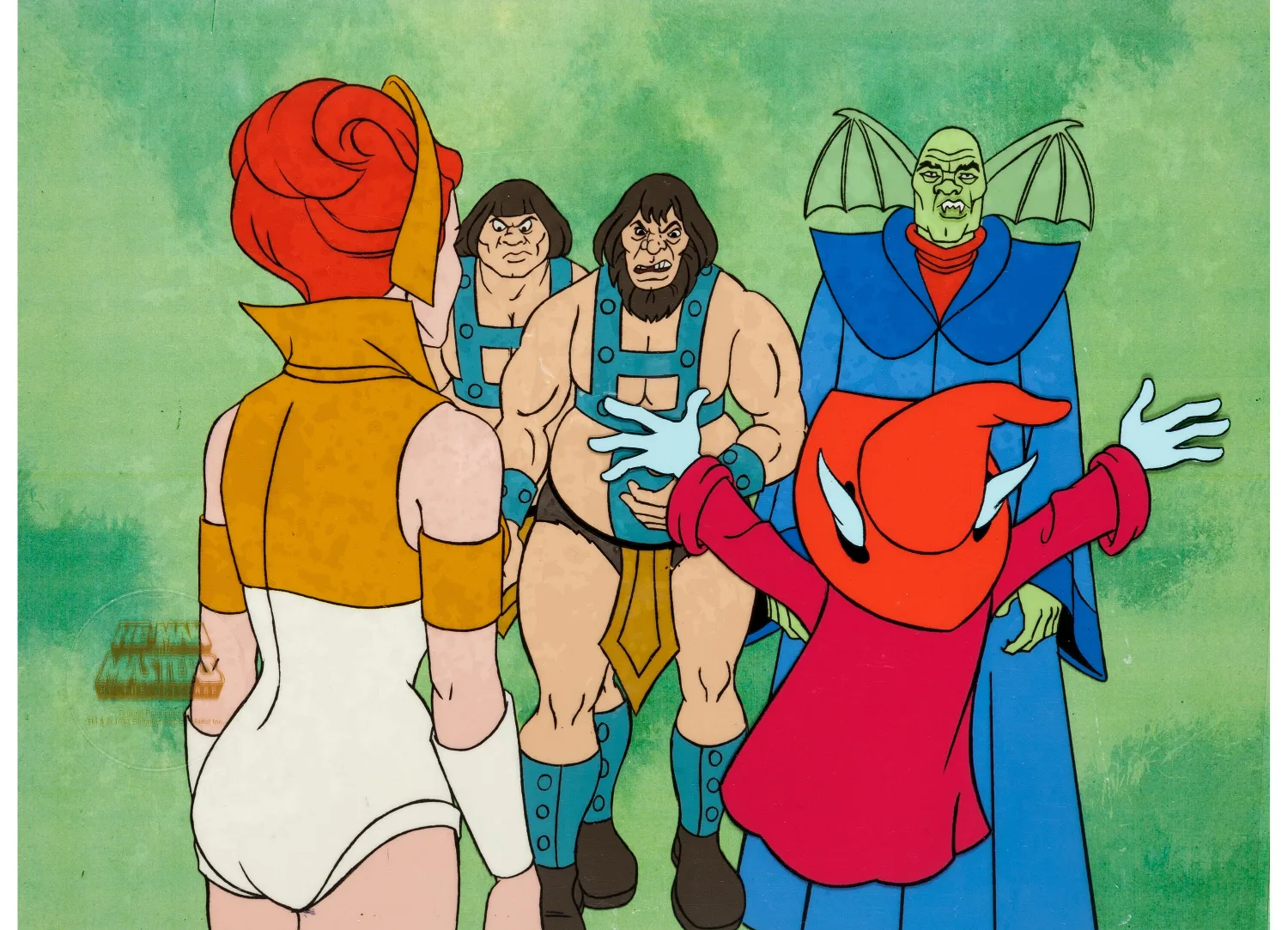 He-Man and the Masters of the Universe Teela, Orko, and Enemies Production Cel Setup and Animation Drawing Group (Filmat