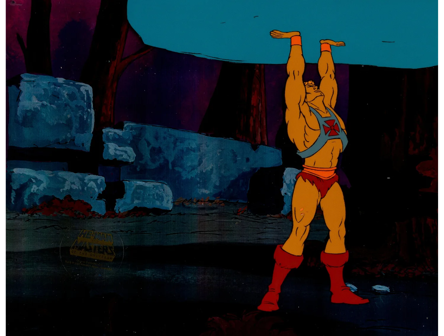 He-Man and the Masters of the Universe Production Cel (Filmation, 1984). (Total: 2 Items)