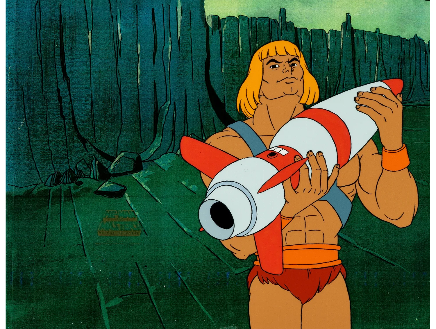 He-Man and the Masters of the Universe Production Cel (Filmation, 1984). (Total: 2 Items)