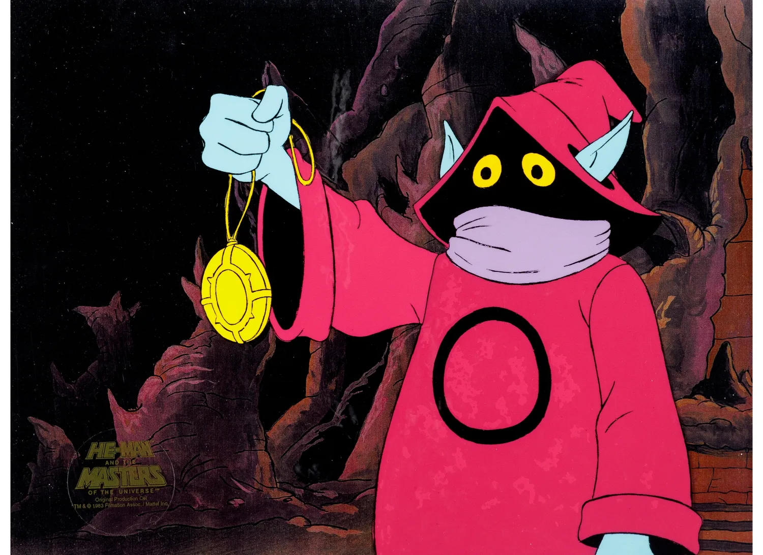 He-Man and the Masters of the Universe Orko Production Cel Setup (Filmation, 1983). (Total: 3 Items)