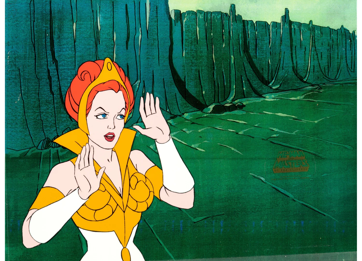 He-Man and the Masters of the Universe Teela Production Cel Setup (Filmation, 1984). (Total: 2 Items)