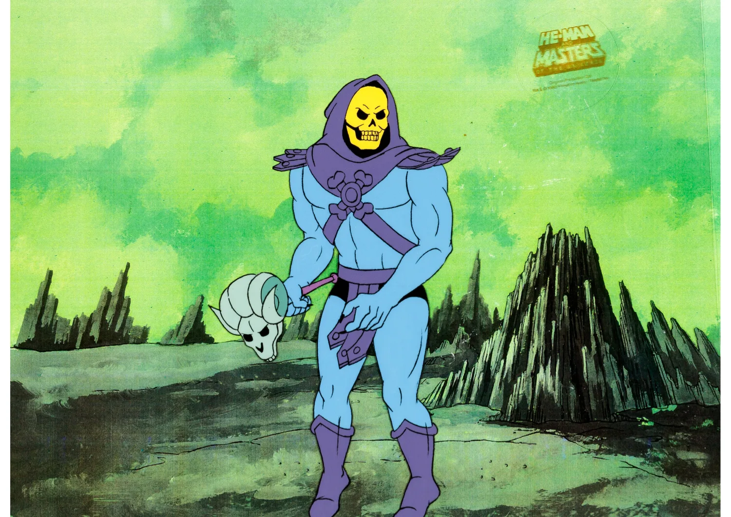 He-Man and the Masters of the Universe Skeletor Production Cel (Filmation, 1984). (Total: 2 Items)