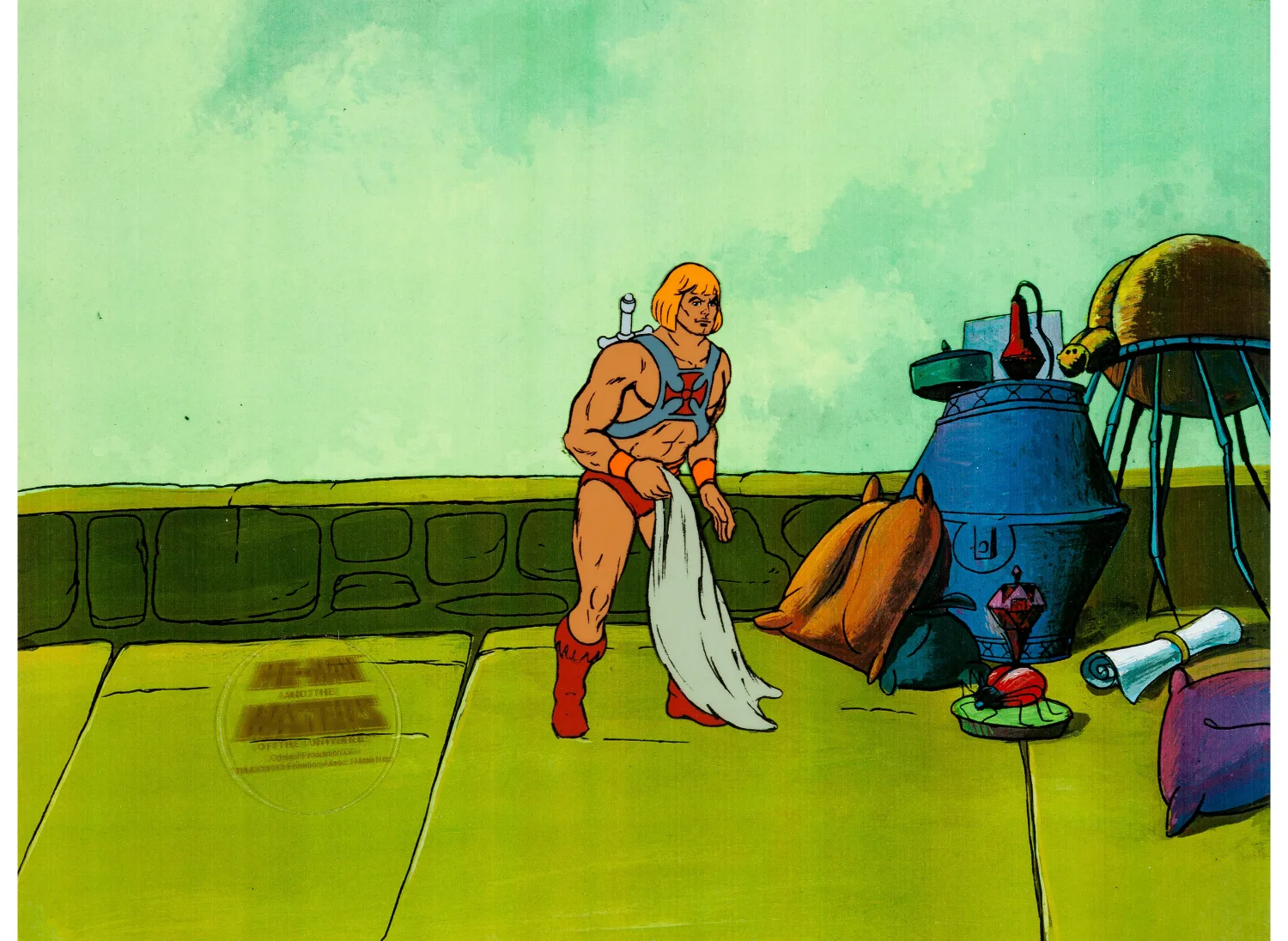 He-Man and the Masters of the Universe Production Cel (Filmation, 1983). (Total: 2 Items)
