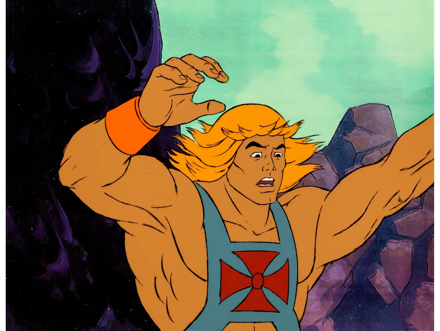 He-Man and the Masters of the Universe Production Cel and Animation Drawing Group (Filmation, 1984). (Total: 3 Items)