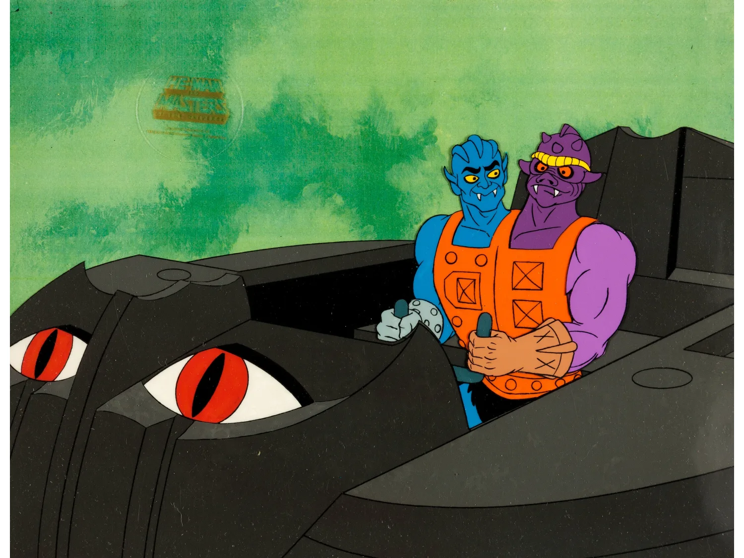 He-Man and the Masters of the Universe Two Bad Production Cel Setup, Animation Drawing, and Production Folder Group (Fil