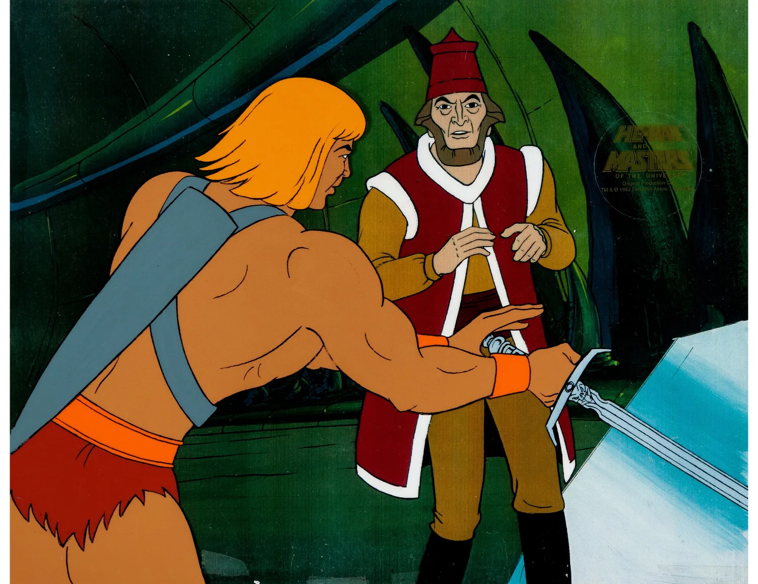 He-Man and the Masters of the Universe Production Cel (Filmation, 1983). (Total: 2 Items)