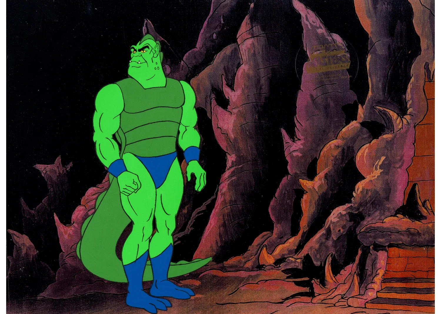 He-Man and the Masters of the Universe Lizardman Production Cel and Animation Drawing Group of 3 (Filmation, 1984). (Tot