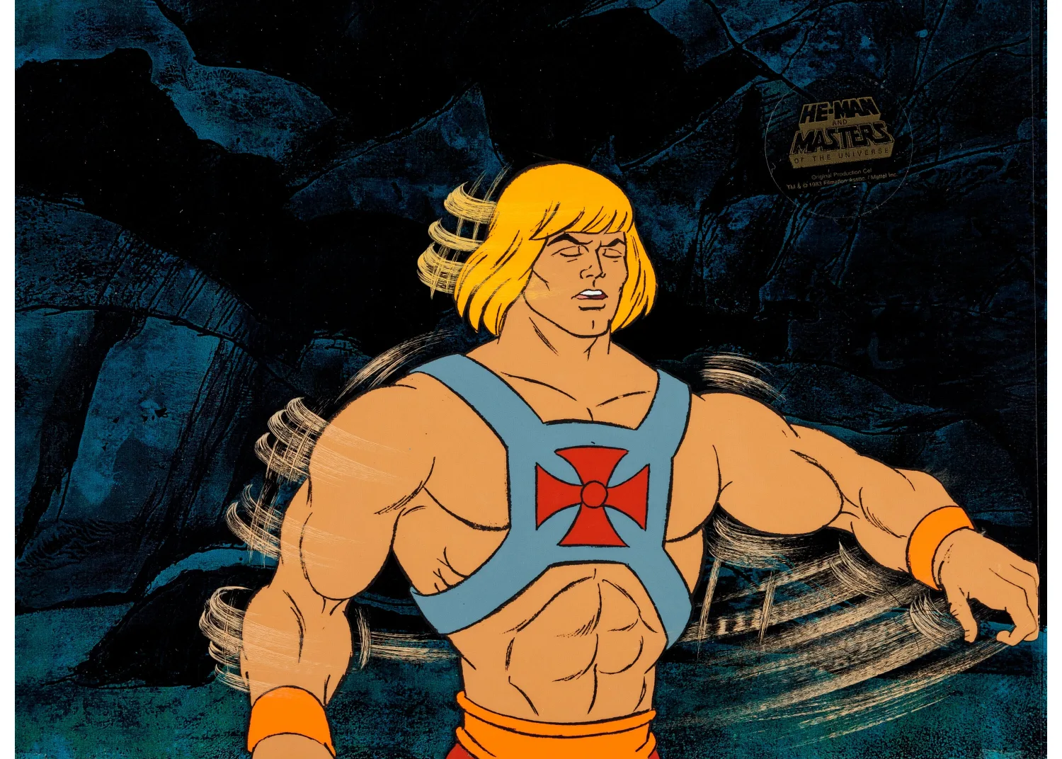 He-Man and the Masters of the Universe Production Cel (Filmation, 1984). (Total: 2 Items)