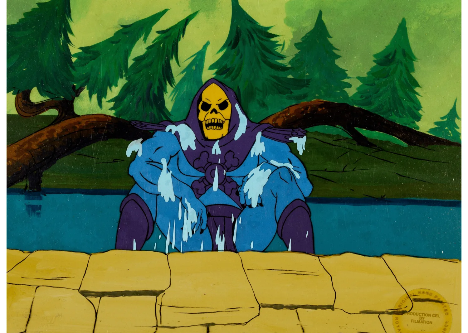 He-Man and the Masters of the Universe Skeletor Production Cel Setup (Filmation, 1983)