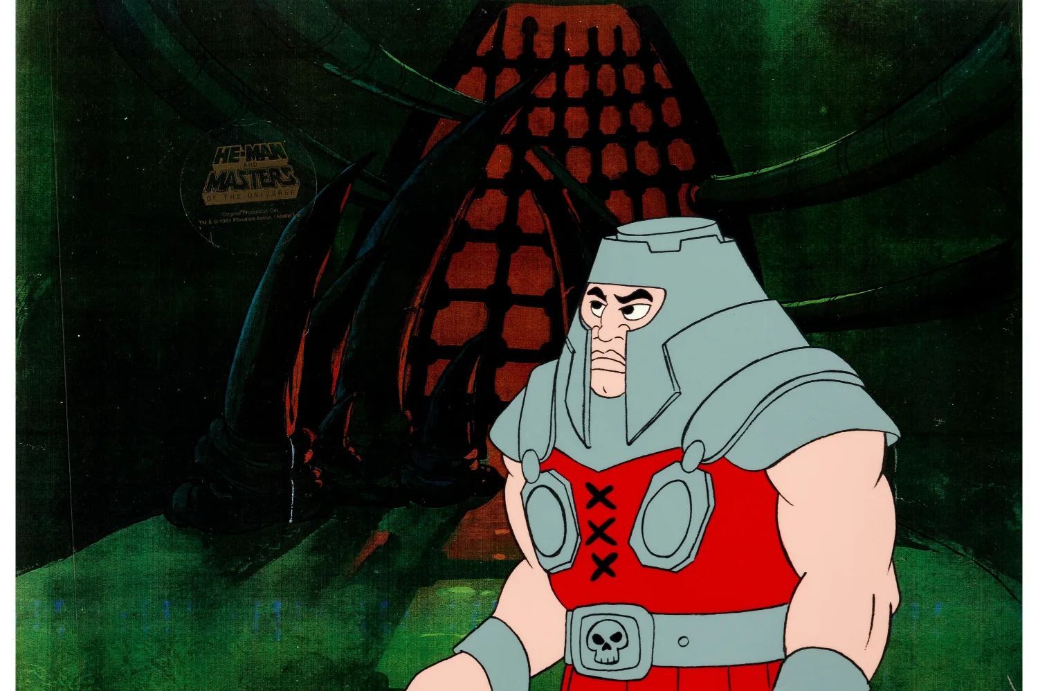 He-Man and the Masters of the Universe Ram Man Production Cel and Matching Animation Drawing. (Filmation, 1984). (Total: