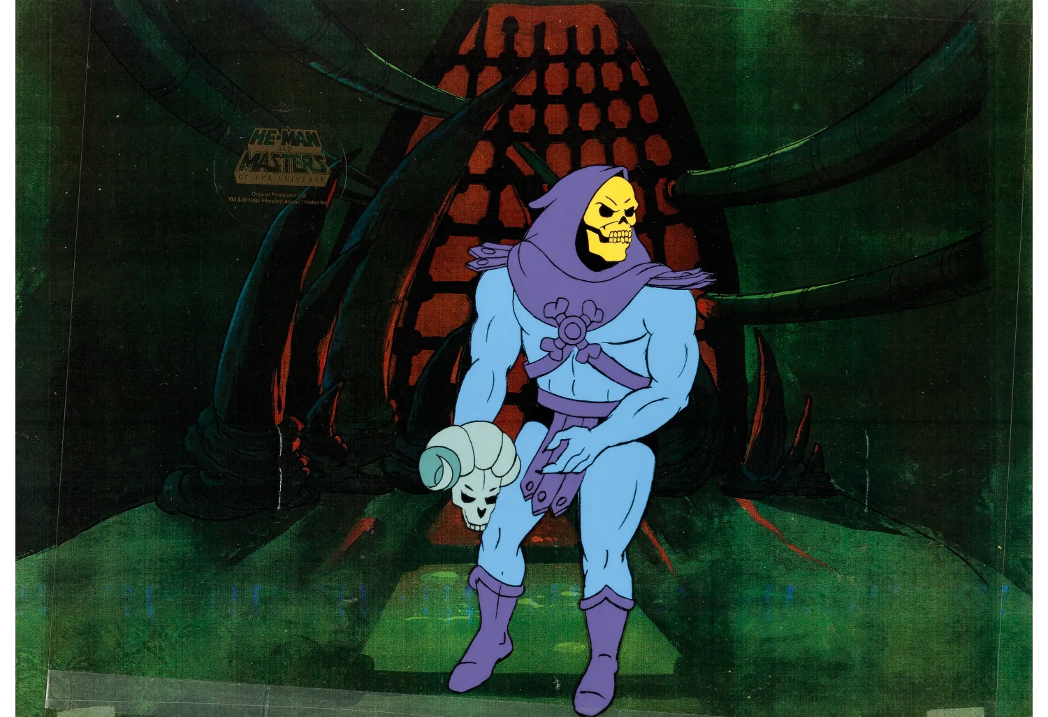 He-Man and the Masters of the Universe Skeletor Production Cel (Filmation, 1984). (Total: 2 Items)