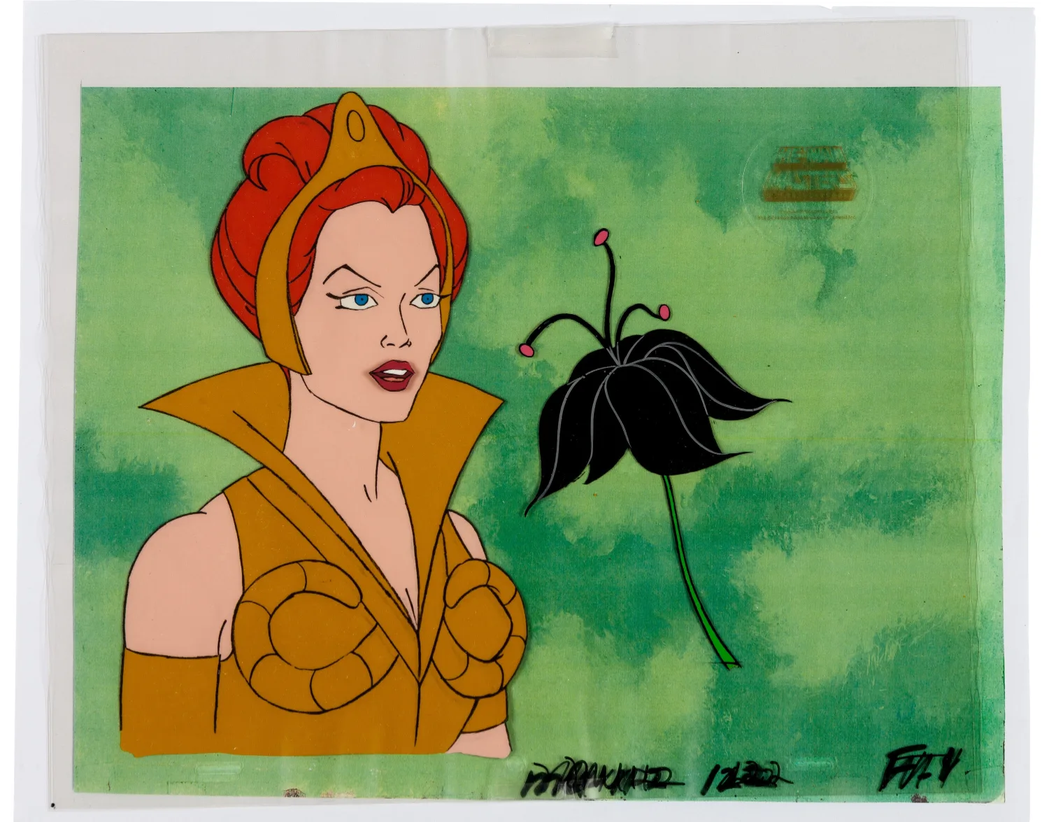 He-Man and the Masters of the Universe Teela Production Cel Setup, Animation Drawing, and Production Folder Group (Filma