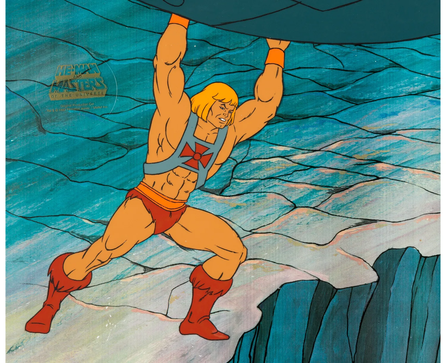 He-Man and the Masters of the Universe Production Cel and Animation Drawing Group (Filmation, 1984)