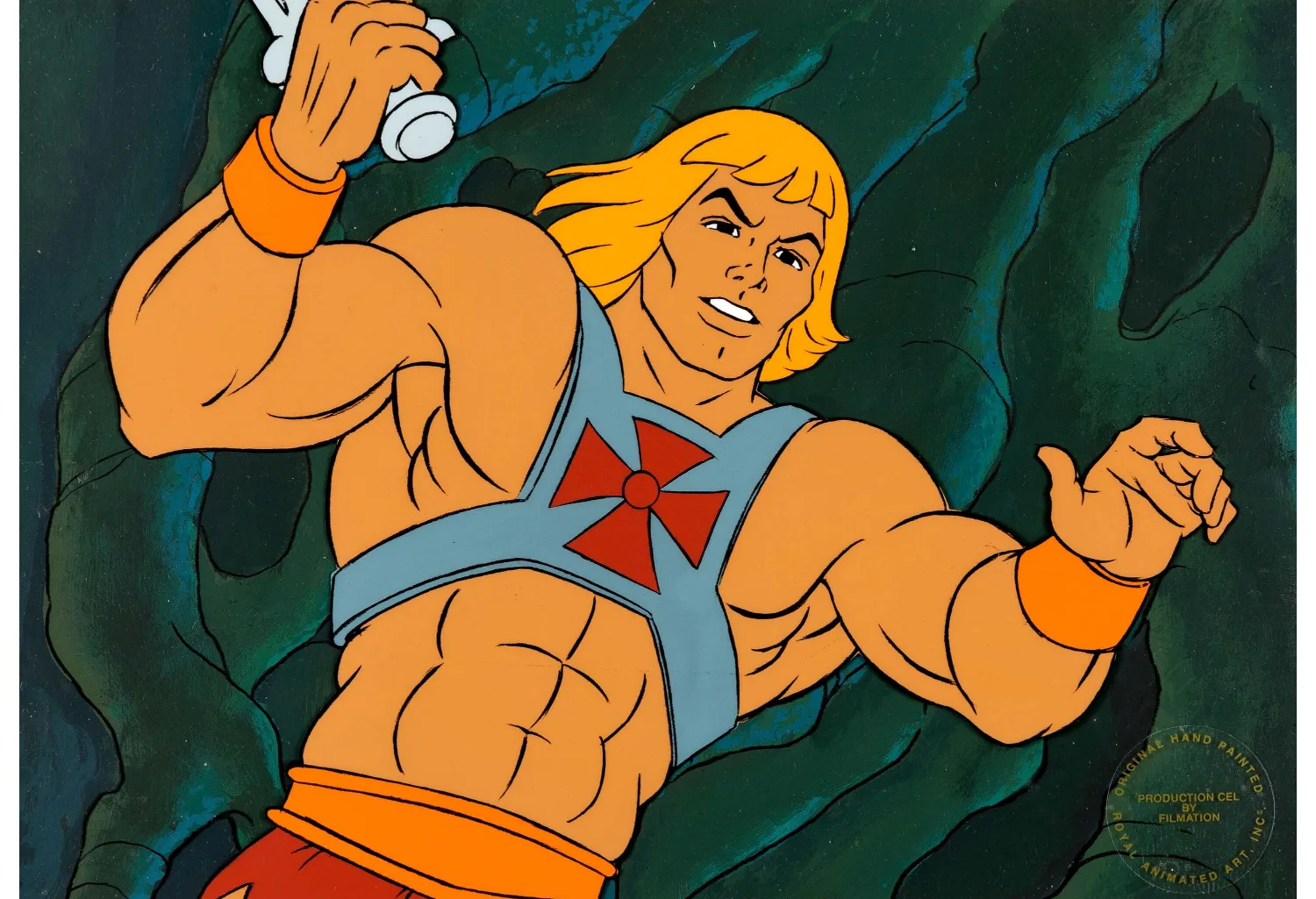 He-Man and the Masters of the Universe Production Cel and Master Production Background Setups Group of 4 (Filmation, 198