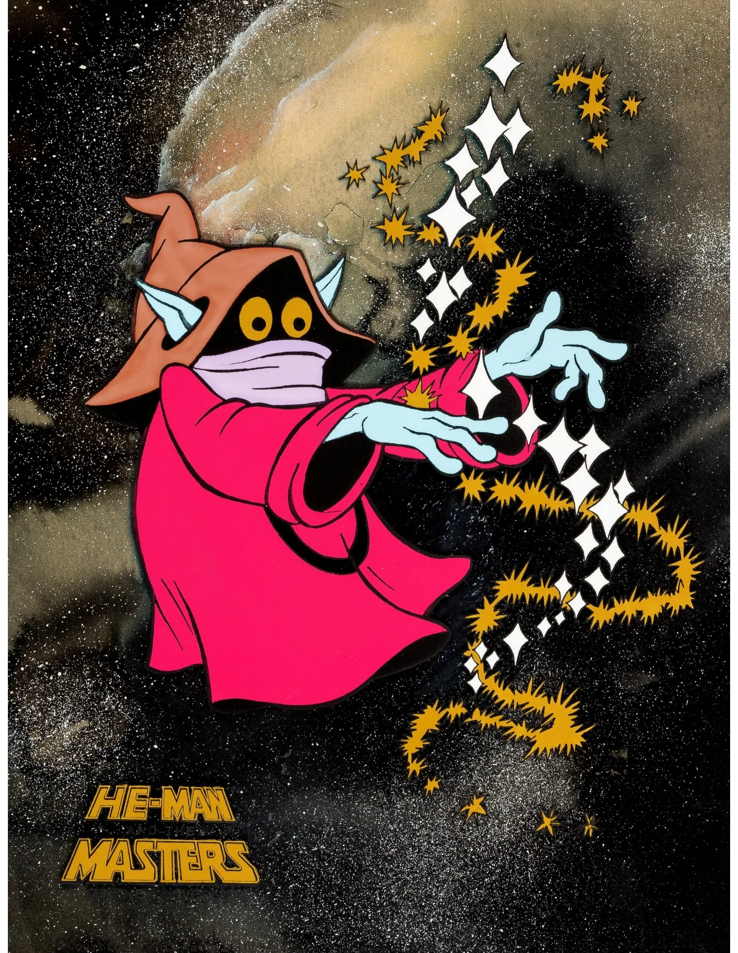 He-Man and the Masters of the Universe Orko Publicity Cel and Custom Background Setup (Filmation, 1983-84)