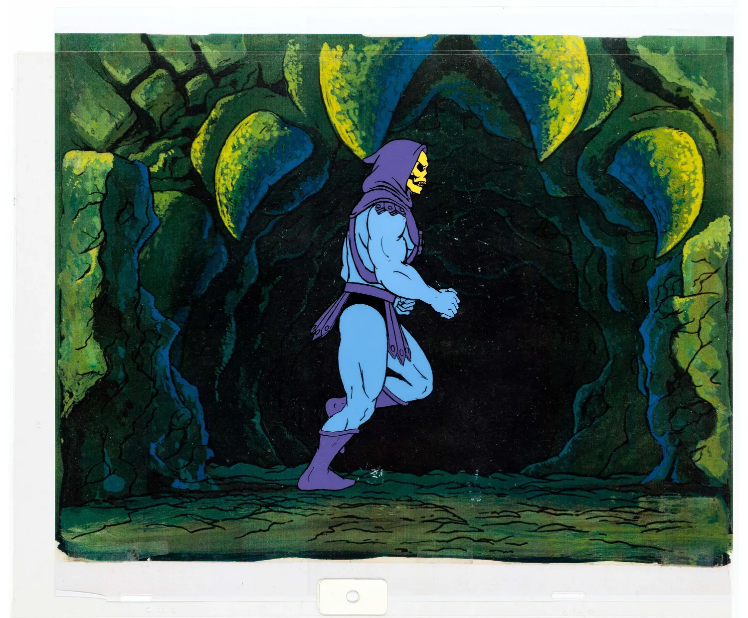 He-Man and the Masters of the Universe Skeletor Production Cel Setup (Filmation, 1984). (Total: 2 Original Art)
