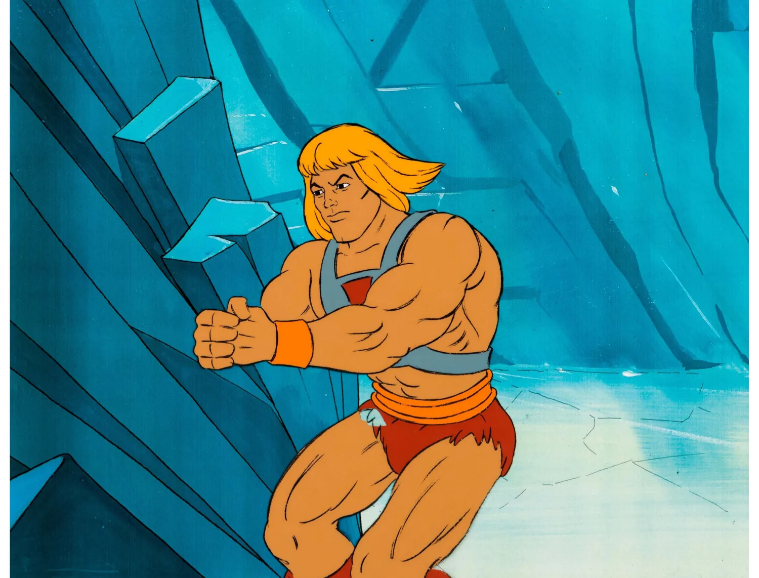 He-Man Production Cel and Animation Drawing (Filmation, 1983). (Total: 2 Original Art)
