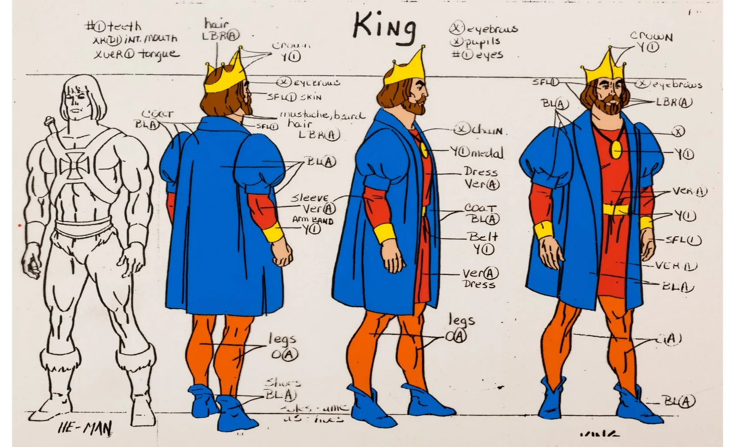 He-Man King Randor Color Model Cel (Filmation, 1983)