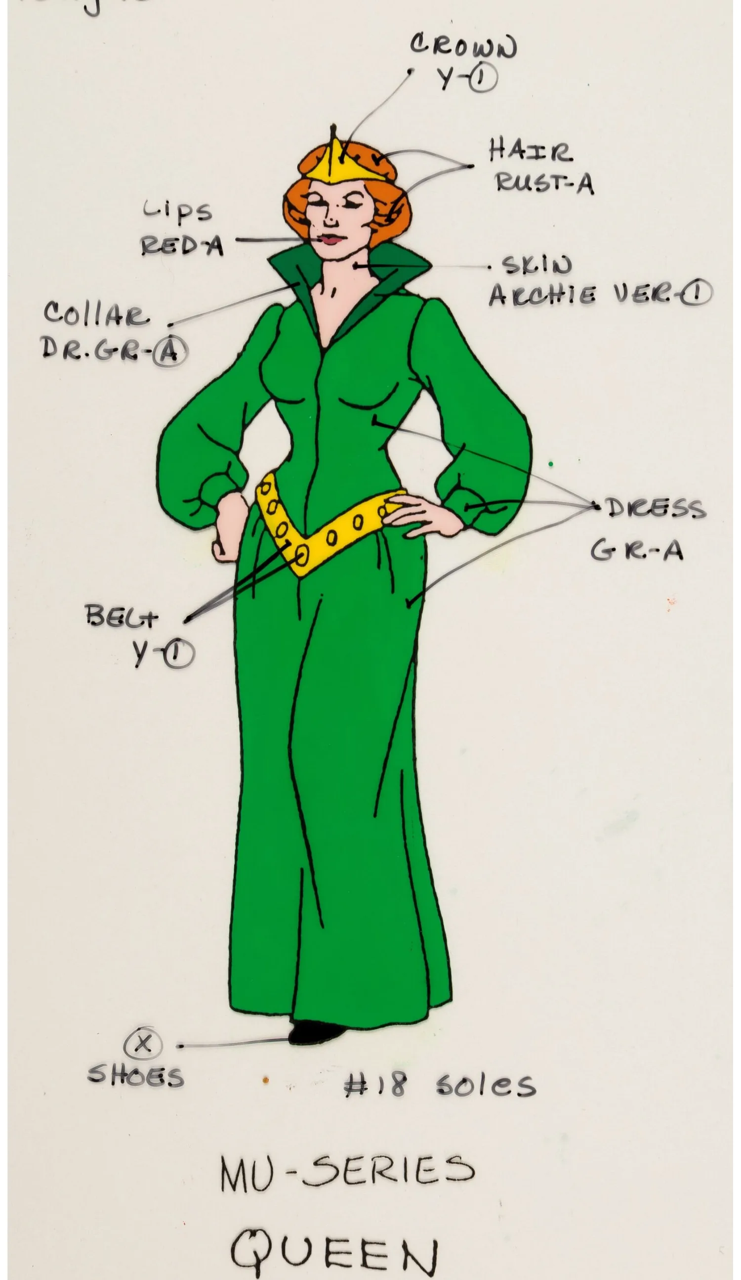 He-Man Queen Marlena Color Model Cel (Filmation, 1983)