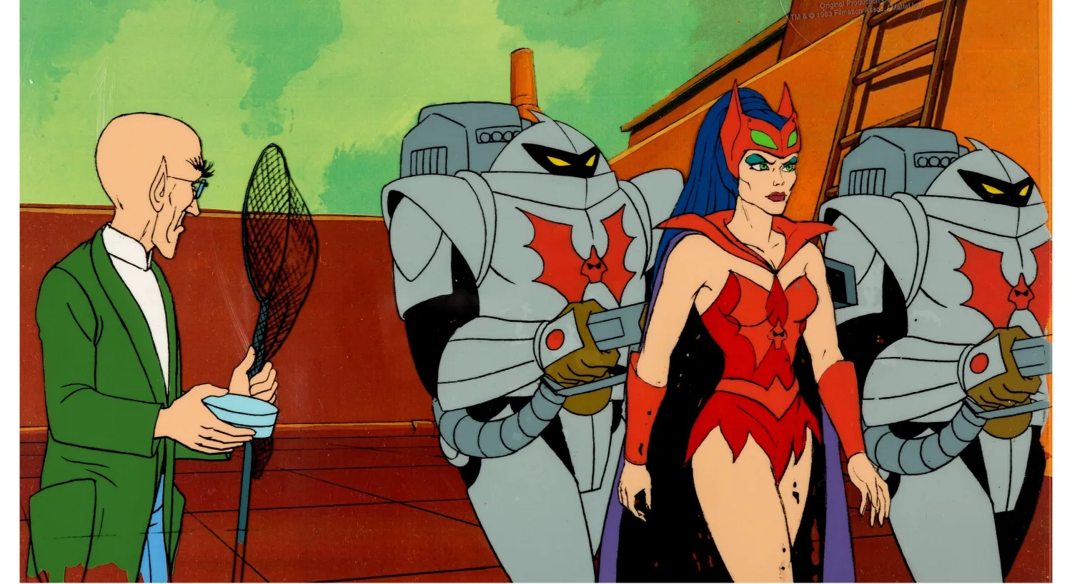 She-Ra (Catra) Production Cel Setup (Filmation, 1985)