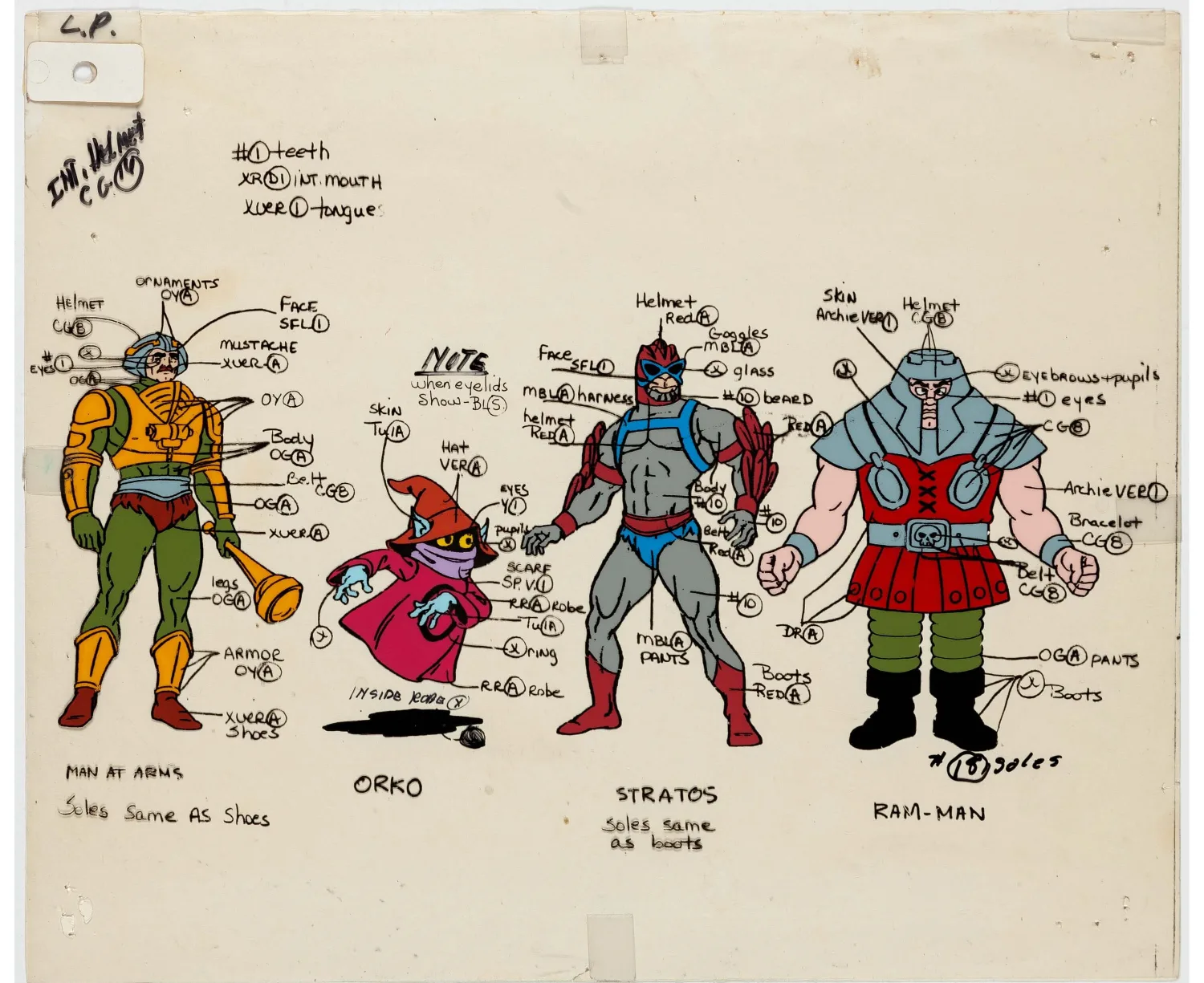 He-Man Color Model Cel (Filmation, 1983)