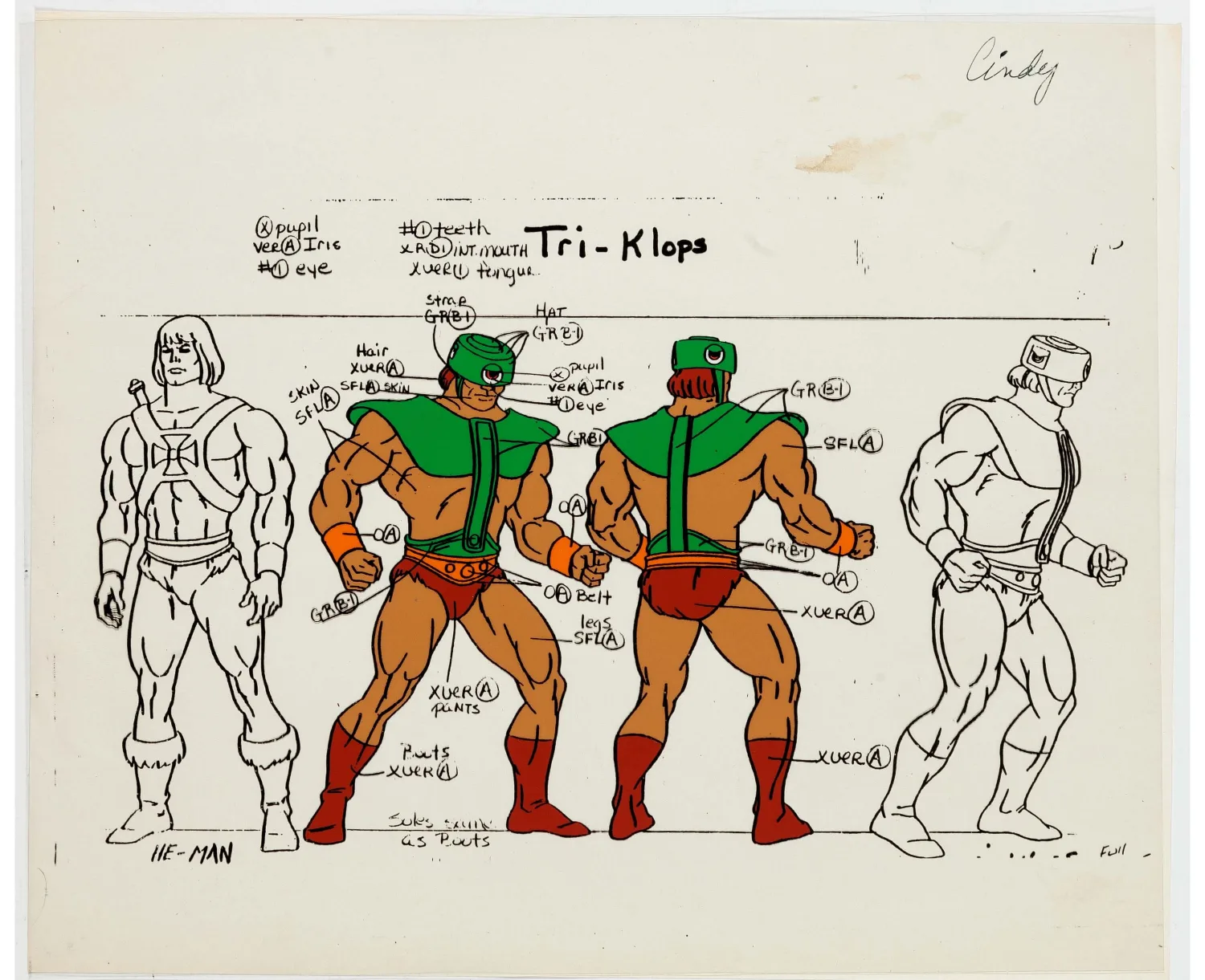 He-Man Tri-Klops Color Model Cel (Filmation, 1983)