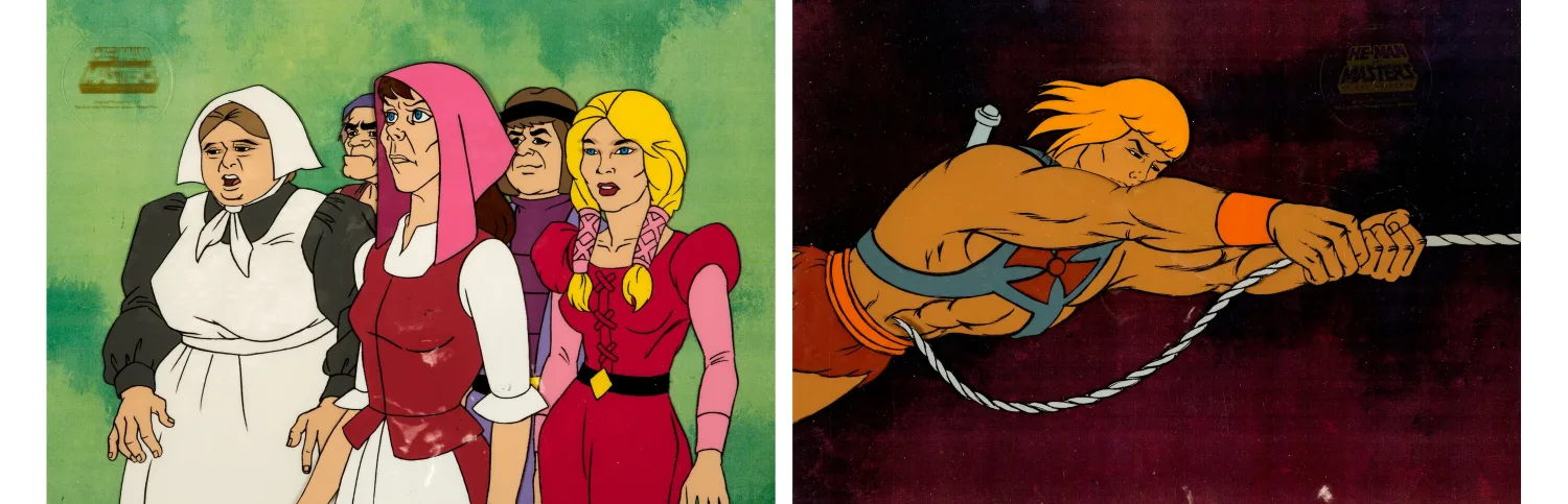 He-Man and the Masters of the Universe Production Cel Setups, Animation Drawings, and Production Folders Group (Filmatio