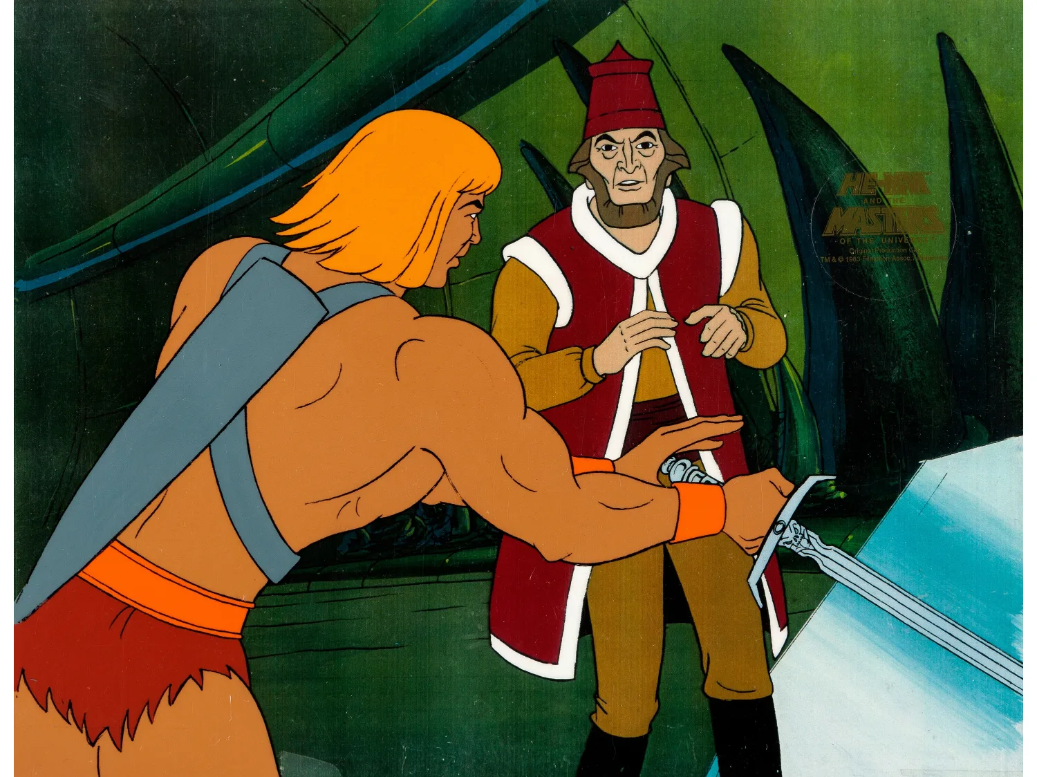 He-Man and the Masters of the Universe He-Man and Demos Production Cel (Filmation, 1983)