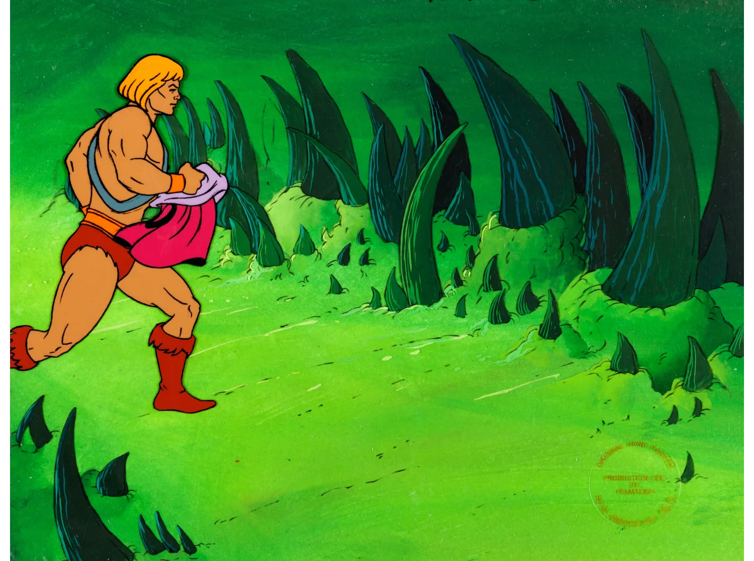 He-Man and the Masters of the Universe Original Production Cel and Background (Filmation, 1983)