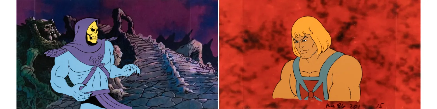 He-Man and the Masters of the Universe He-Man and Skeletor Production Cel Group of 2 (Filmation, c. 1983-85). (Total: 2)