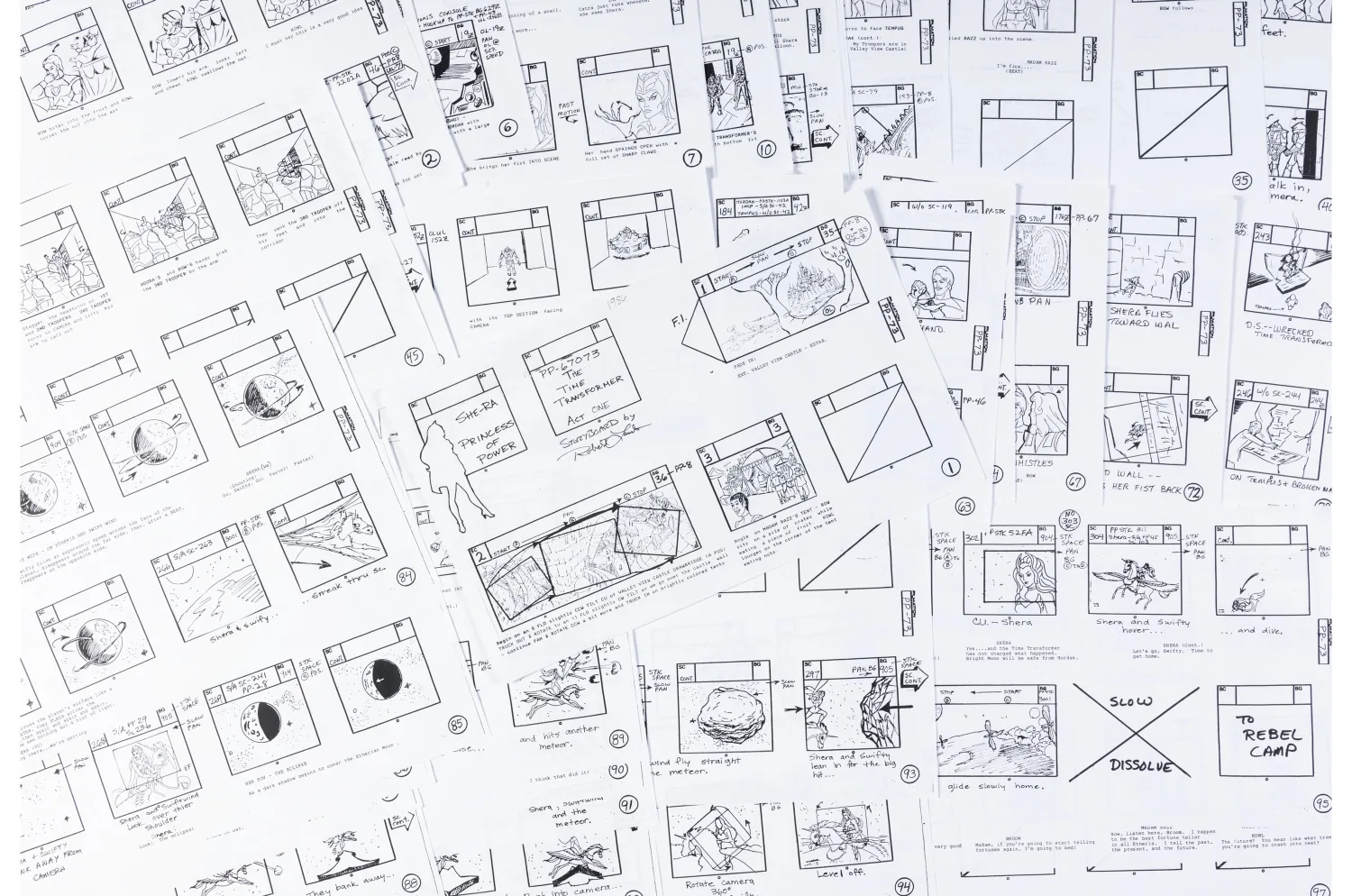 She-Ra, Princess of Power "The Time Transformer" 97-Page Storyboard (Filmation, 1987)