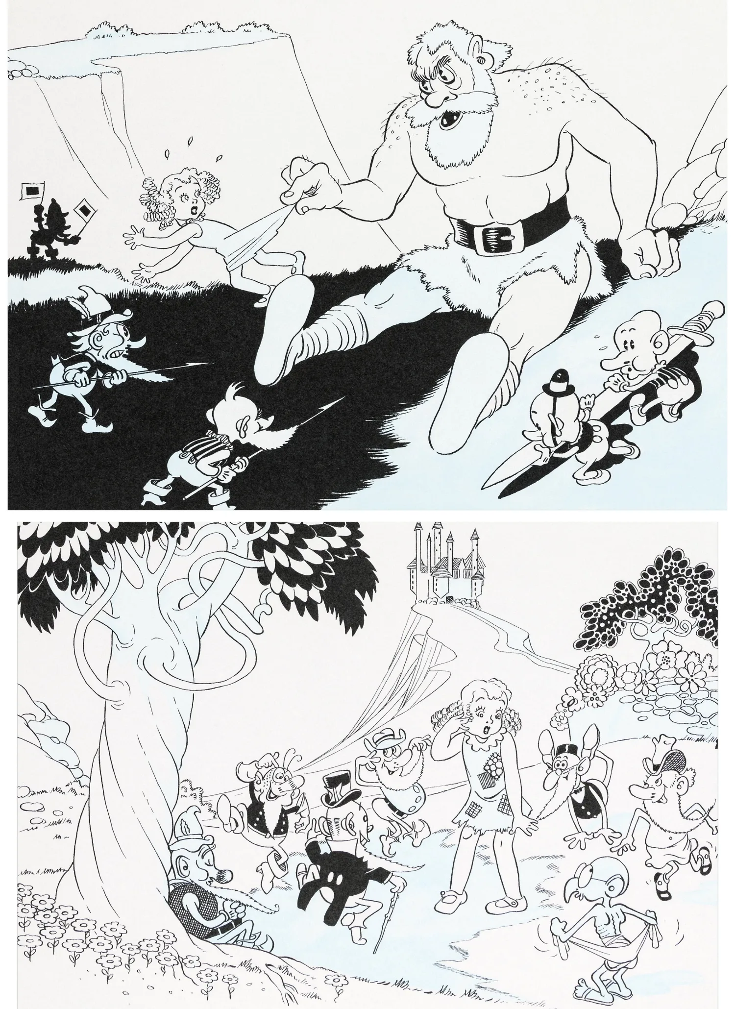 Art of Carl Barks - Before He Became the Duck Man Signed Limited Edition Lithograph Prints #3/15 Group of 2 (Internation