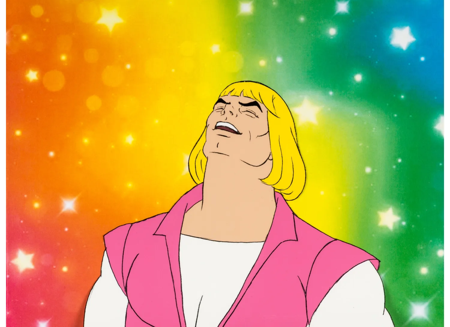 He-Man and the Masters of the Universe - Laughing Prince Adam Stock Production Cel (Filmation, c. 1983-85)