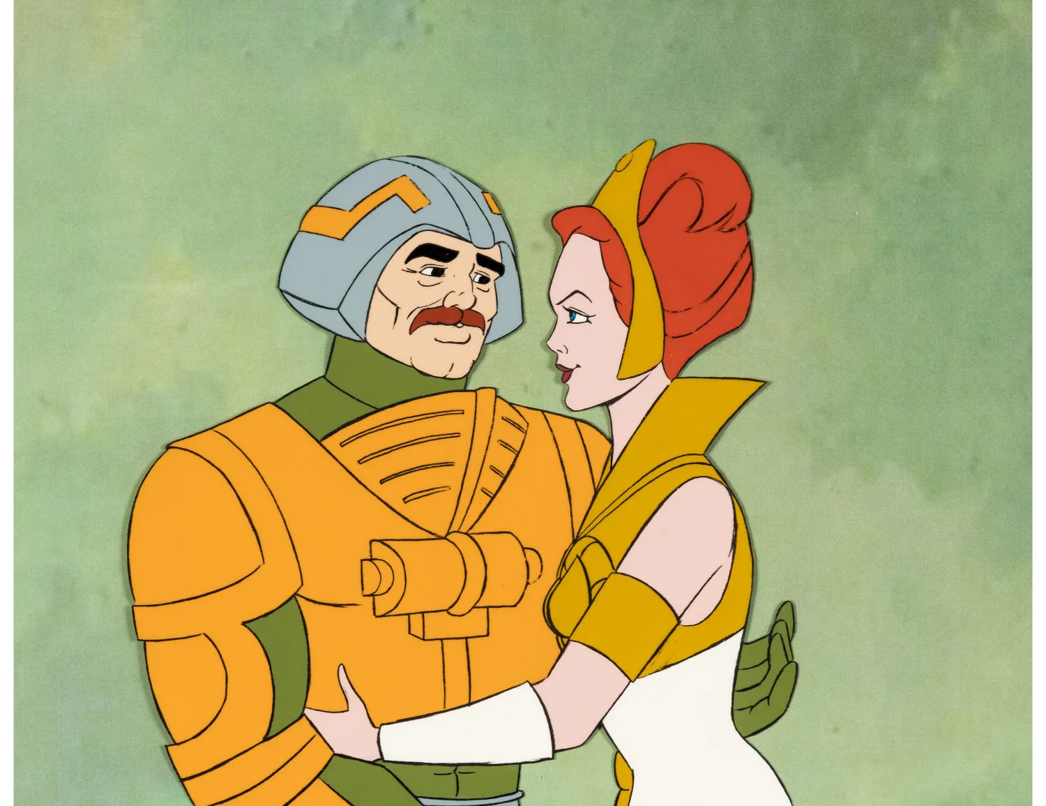 He-Man and the Masters of the Universe Man-At-Arms and Teela Hand Painted Production Cel (Filmation, c. 1983-85)