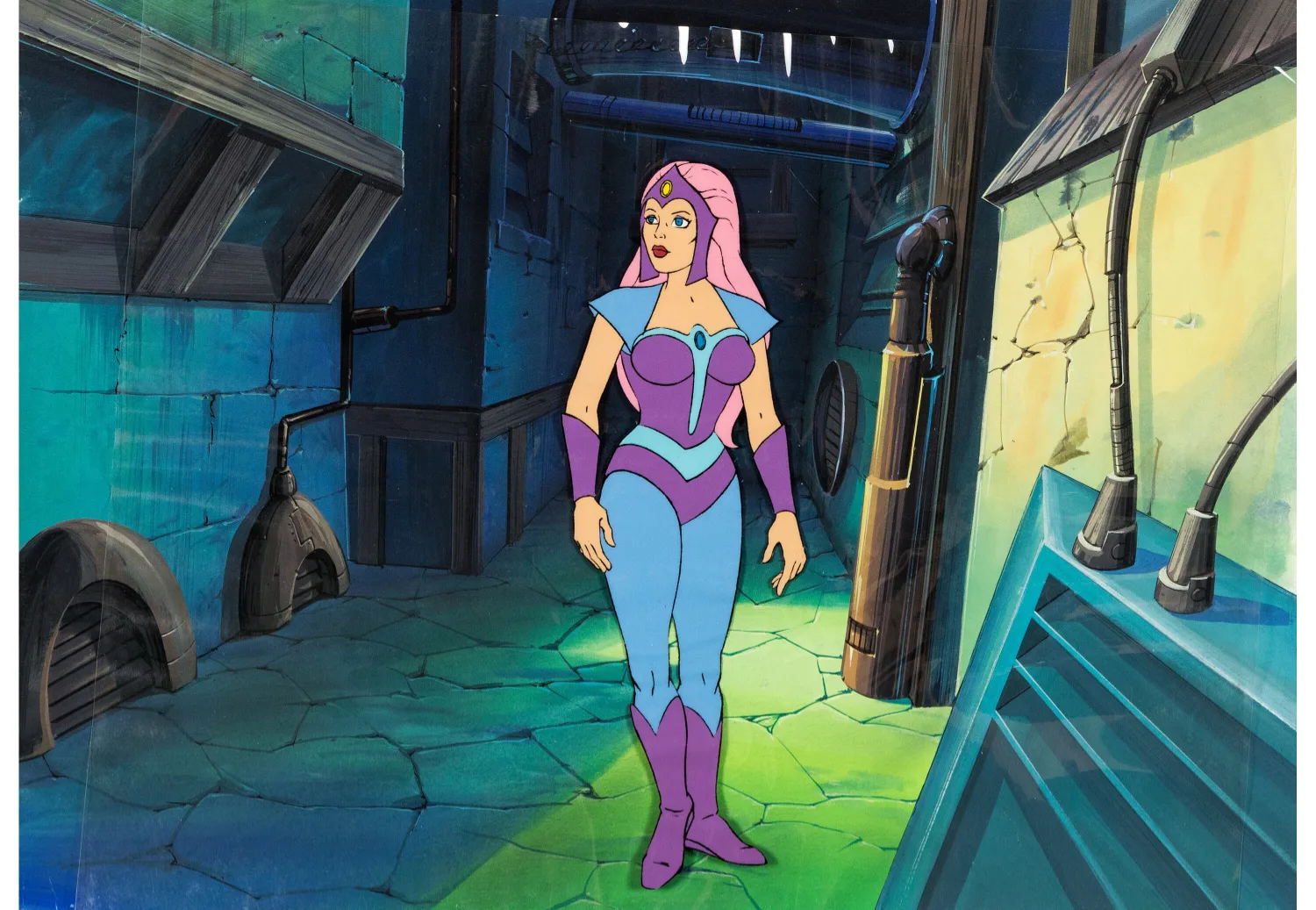 She-Ra: Princess of Power Glimmer, Queen of Bright Moon Production Cel, Production Background (Filmation Associates/Matt