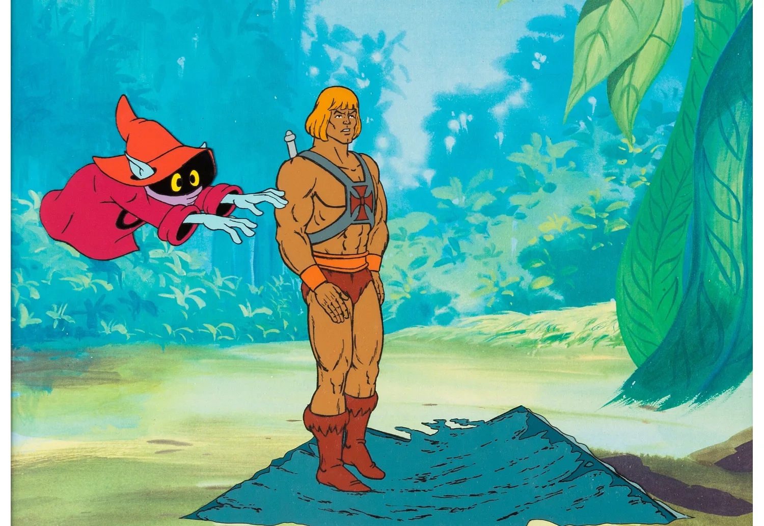 He-Man and the Masters of the Universe He-Man and Orko Production Cel Setup (Filmation, c. 1980s)