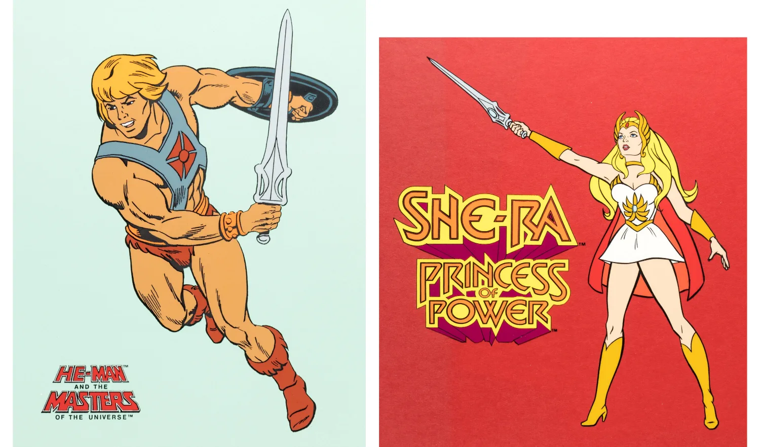 He-Man and the Masters of the Universe/She-Ra: Princess of Power Publicity Cels Group of 2 (Filmation, 1983/1985). (Tota